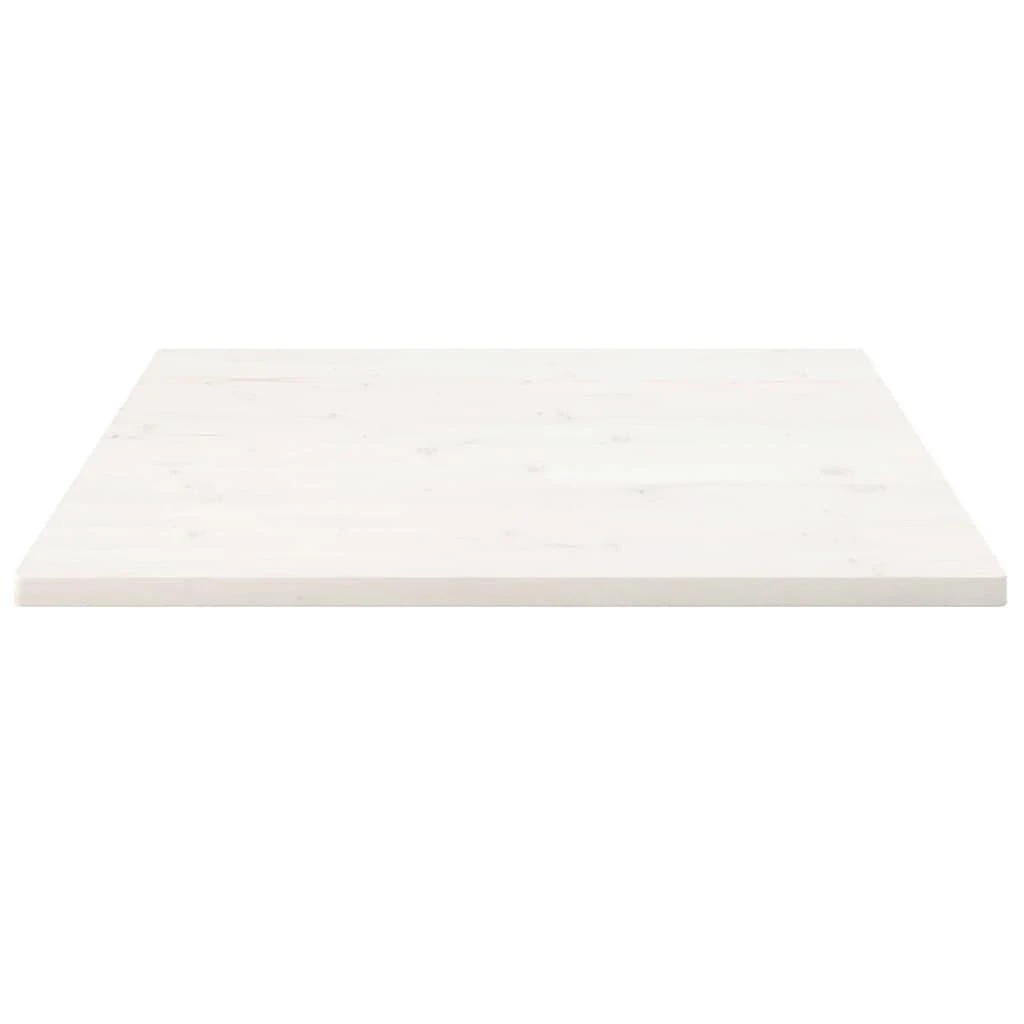 Stalviršis, baltas, 90x90x2,5cm, pušies masyvas, kvadratinis