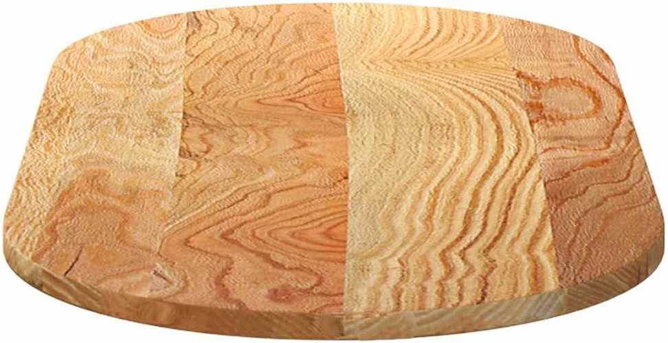 Stalviršis, šviesiai rudas, 100x50x2 cm, ąžuolo masyvas, ovalo