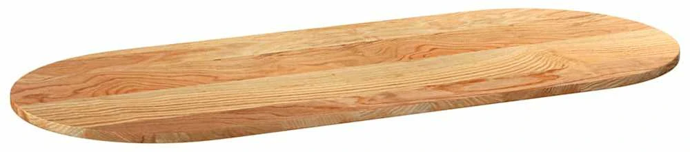 Stalviršis, šviesiai rudas, 140x60x2 cm, ąžuolo masyvas, ovalo