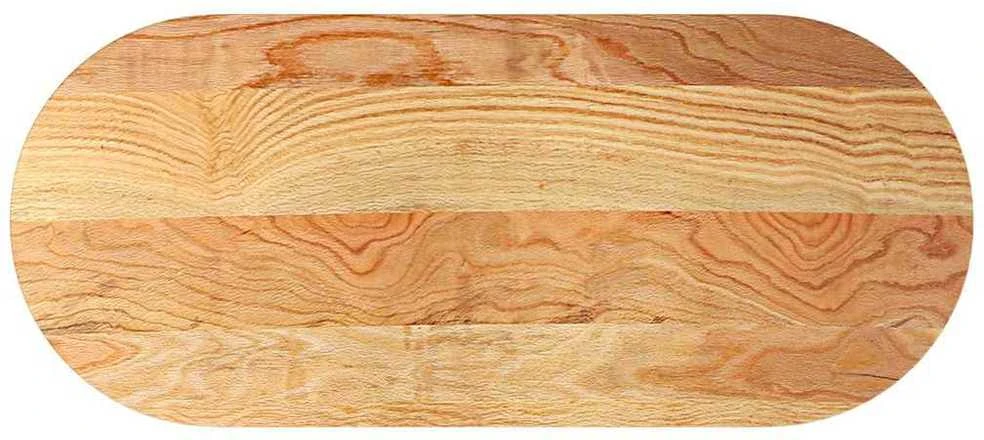 Stalviršis, šviesiai rudas, 140x60x2 cm, ąžuolo masyvas, ovalo
