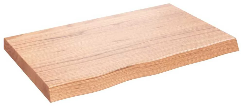 Stalviršis, šviesiai rudas, 80x50x(2-6) cm, medienos masyvas