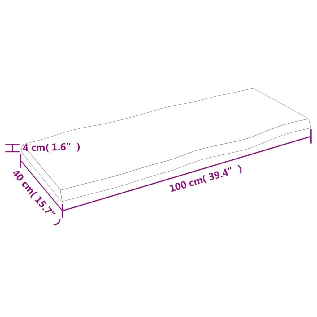 Stalviršis, tamsiai ruda, 100x40x(2-4) cm, medienos masyvas
