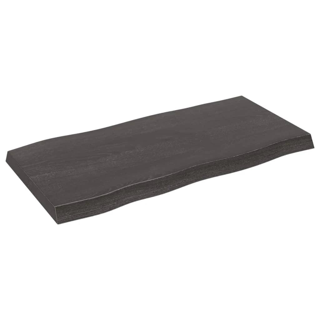 Stalviršis, tamsiai ruda, 100x50x(2-6) cm, medienos masyvas