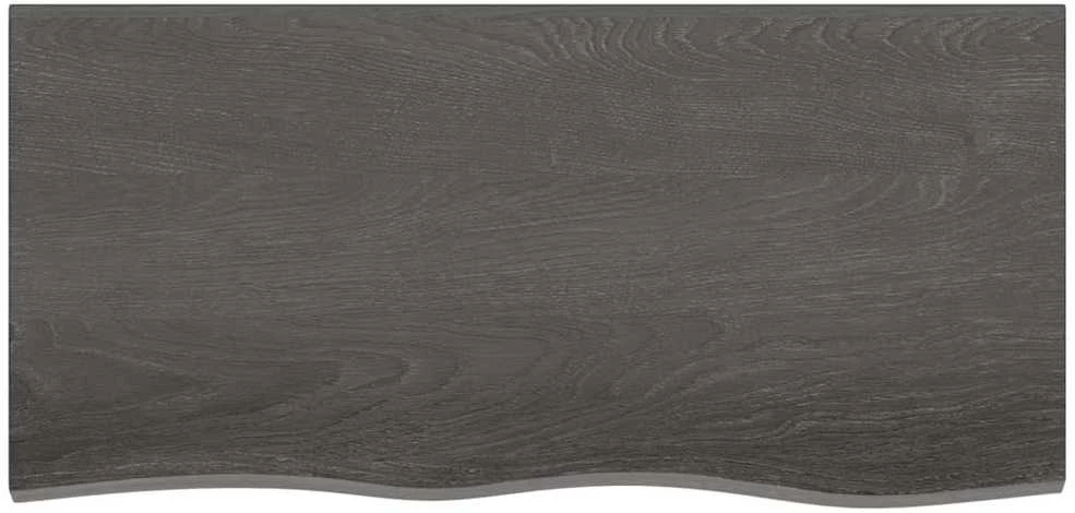 Stalviršis, tamsiai rudas, 100x50x(2-6) cm, ąžuolo masyvas