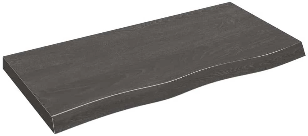 Stalviršis, tamsiai rudas, 100x50x(2-6) cm, ąžuolo masyvas