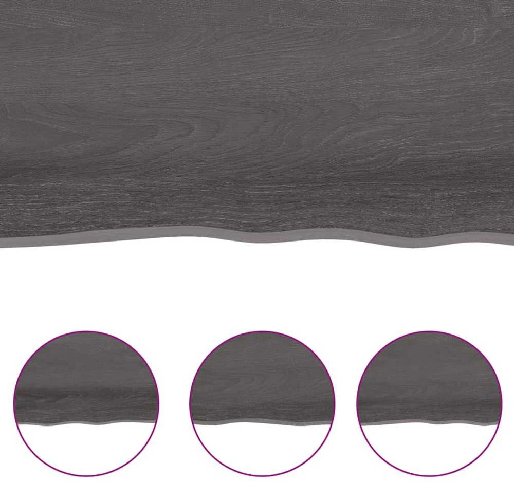Stalviršis, tamsiai rudas, 100x60x(2-6) cm, ąžuolo masyvas