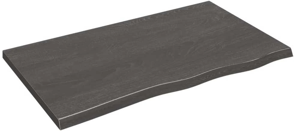 Stalviršis, tamsiai rudas, 100x60x(2-4) cm, ąžuolo masyvas