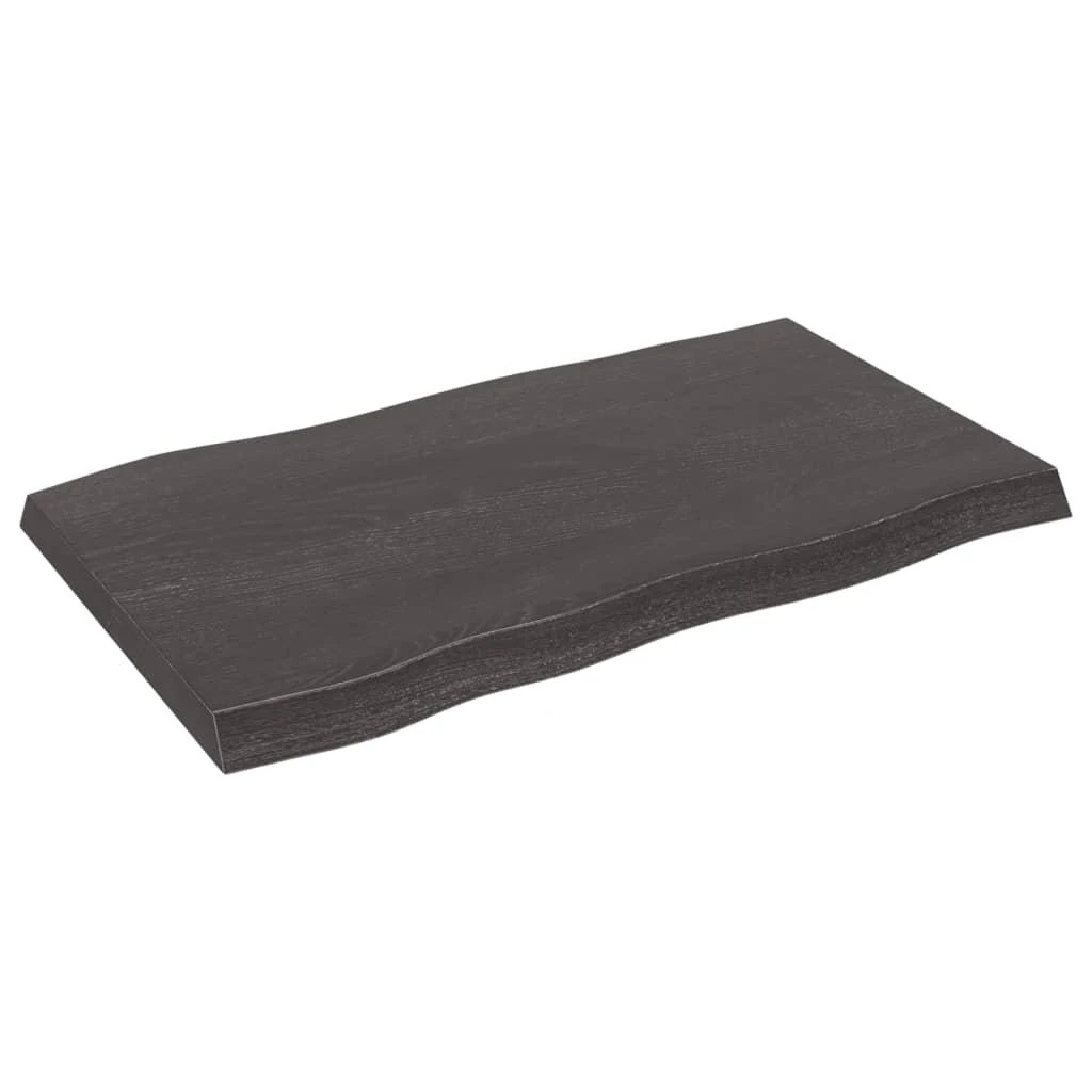 Stalviršis, tamsiai ruda, 100x60x(2-6) cm, medienos masyvas
