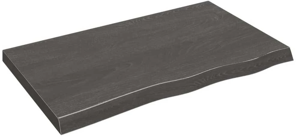 Stalviršis, tamsiai rudas, 100x60x(2-6) cm, ąžuolo masyvas