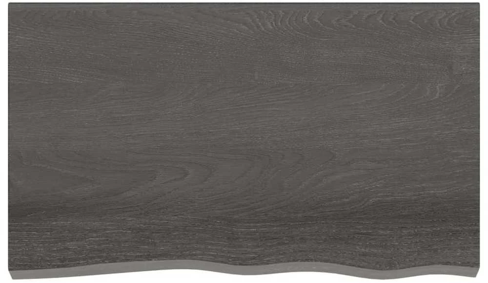 Stalviršis, tamsiai rudas, 100x60x(2-6) cm, ąžuolo masyvas