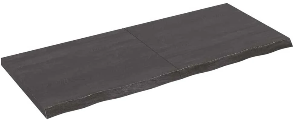 Stalviršis, tamsiai rudas, 120x50x(2-4) cm, ąžuolo masyvas