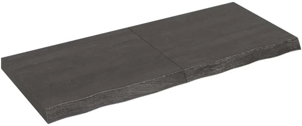 Stalviršis, tamsiai rudas, 120x50x(2-6) cm, ąžuolo masyvas