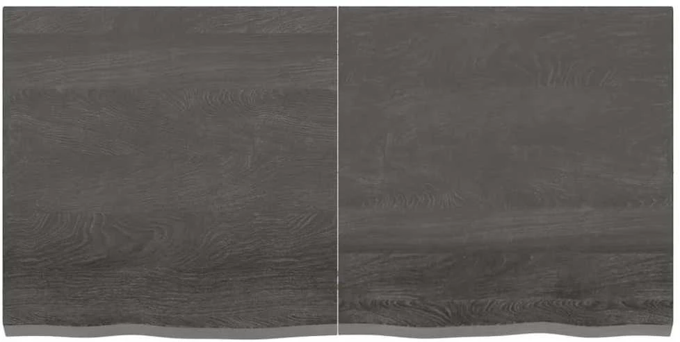 Stalviršis, tamsiai rudas, 120x60x(2-4) cm, ąžuolo masyvas