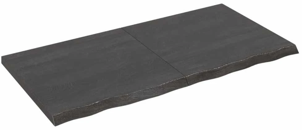 Stalviršis, tamsiai rudas, 120x60x(2-4) cm, ąžuolo masyvas