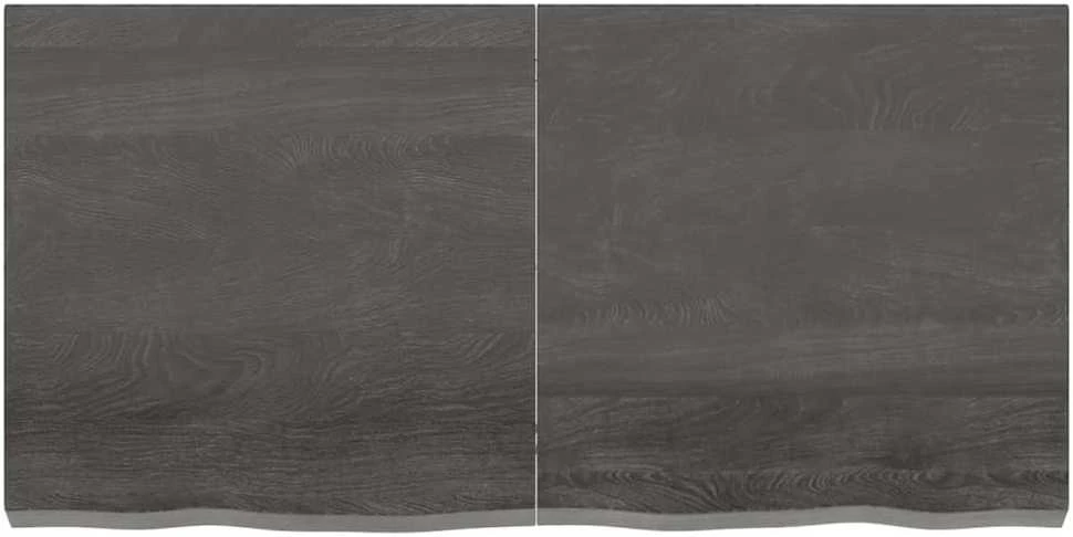 Stalviršis, tamsiai rudas, 120x60x(2-6) cm, ąžuolo masyvas