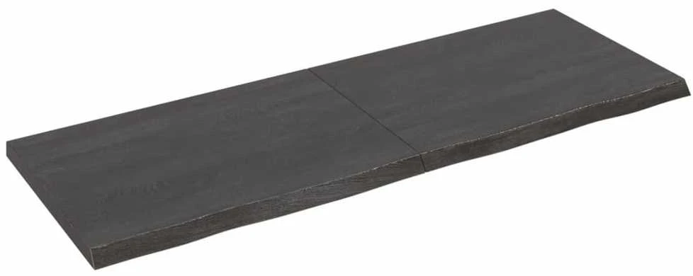 Stalviršis, tamsiai rudas, 140x50x(2-4) cm, ąžuolo masyvas