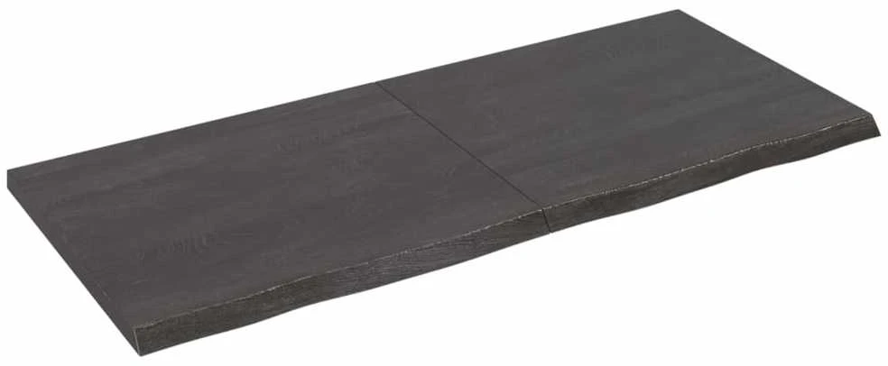Stalviršis, tamsiai rudas, 140x60x(2-4) cm, ąžuolo masyvas