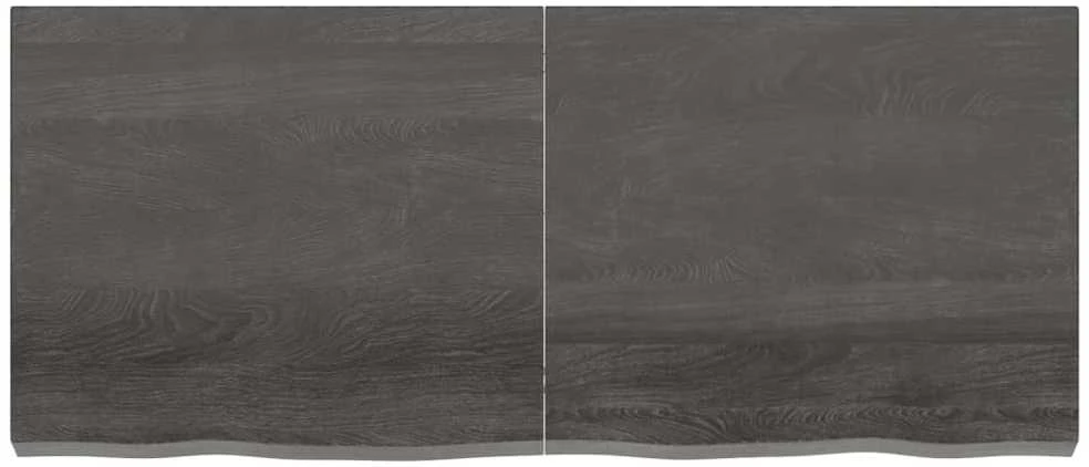 Stalviršis, tamsiai rudas, 140x60x(2-6) cm, ąžuolo masyvas
