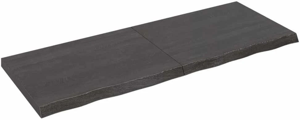 Stalviršis, tamsiai rudas, 160x60x(2-6) cm, ąžuolo masyvas