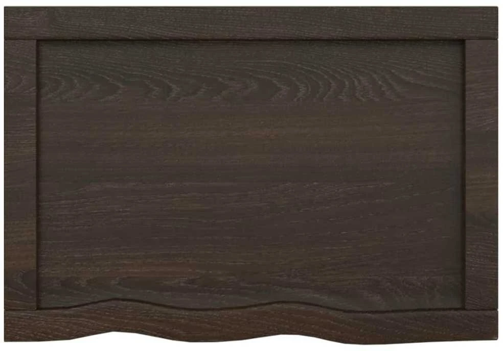 Stalviršis, tamsiai pilkas, 60x40x(2–4)cm, ąžuolo masyvas