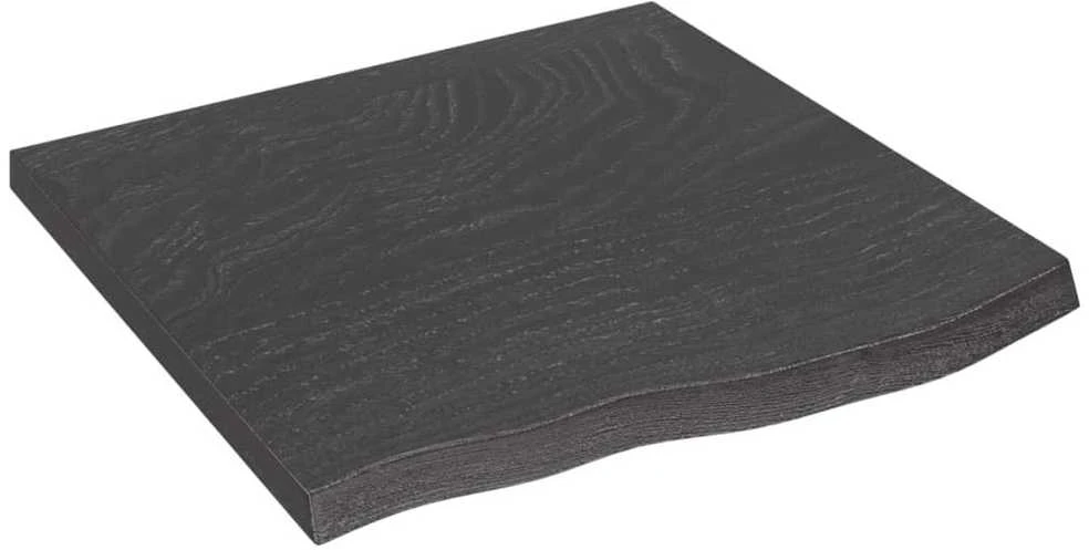 Stalviršis, tamsiai rudas, 60x60x(2-4) cm, ąžuolo masyvas