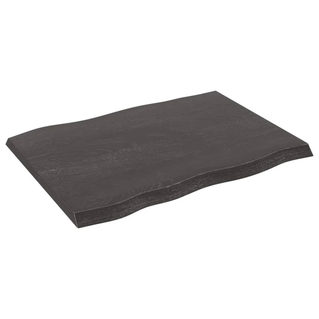 Stalviršis, tamsiai ruda, 80x60x(2-4) cm, medienos masyvas