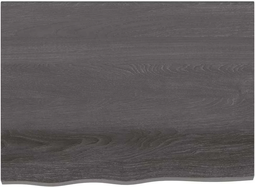 Stalviršis, tamsiai rudas, 80x60x(2-4) cm, ąžuolo masyvas