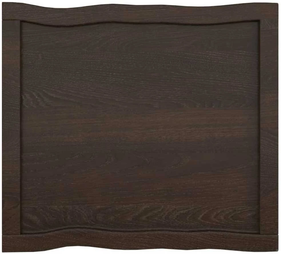 Stalviršis, tamsiai ruda, 60x50x(2–6)cm, medienos masyvas