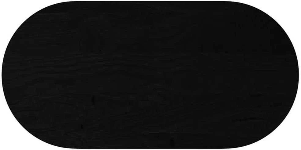 Stalviršis, tamsiai rudas, 120x60x2 cm, ąžuolo masyvas, ovalo