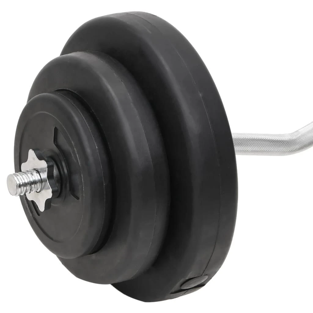 Štanga ir svarmenys su svoriais, 60kg