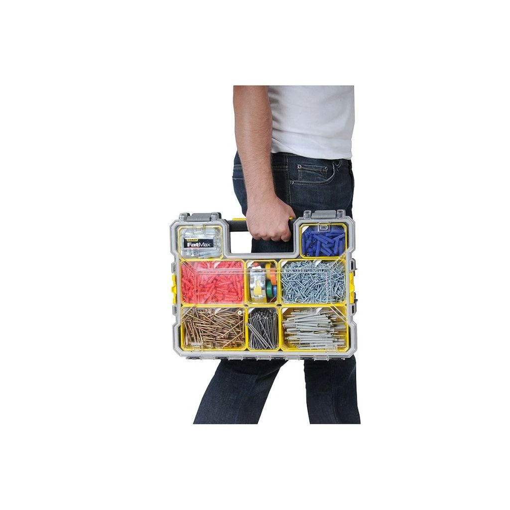 STANLEY® FATMAX® 10 skyrelių profesionalus organizatorius su plastikiniais fiksatoriais (1-97-521)