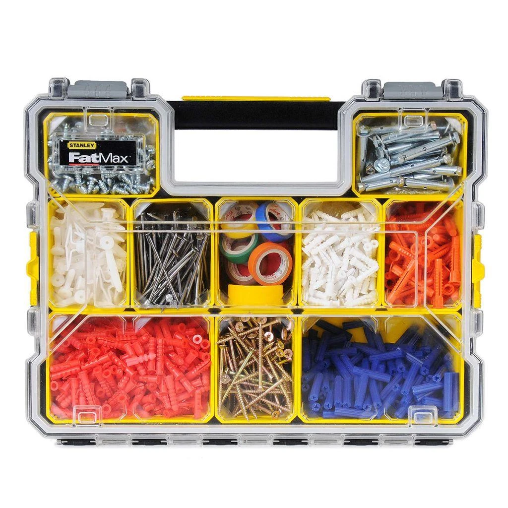 STANLEY® FATMAX® 10 skyrelių profesionalus organizatorius su plastikiniais fiksatoriais (1-97-521)