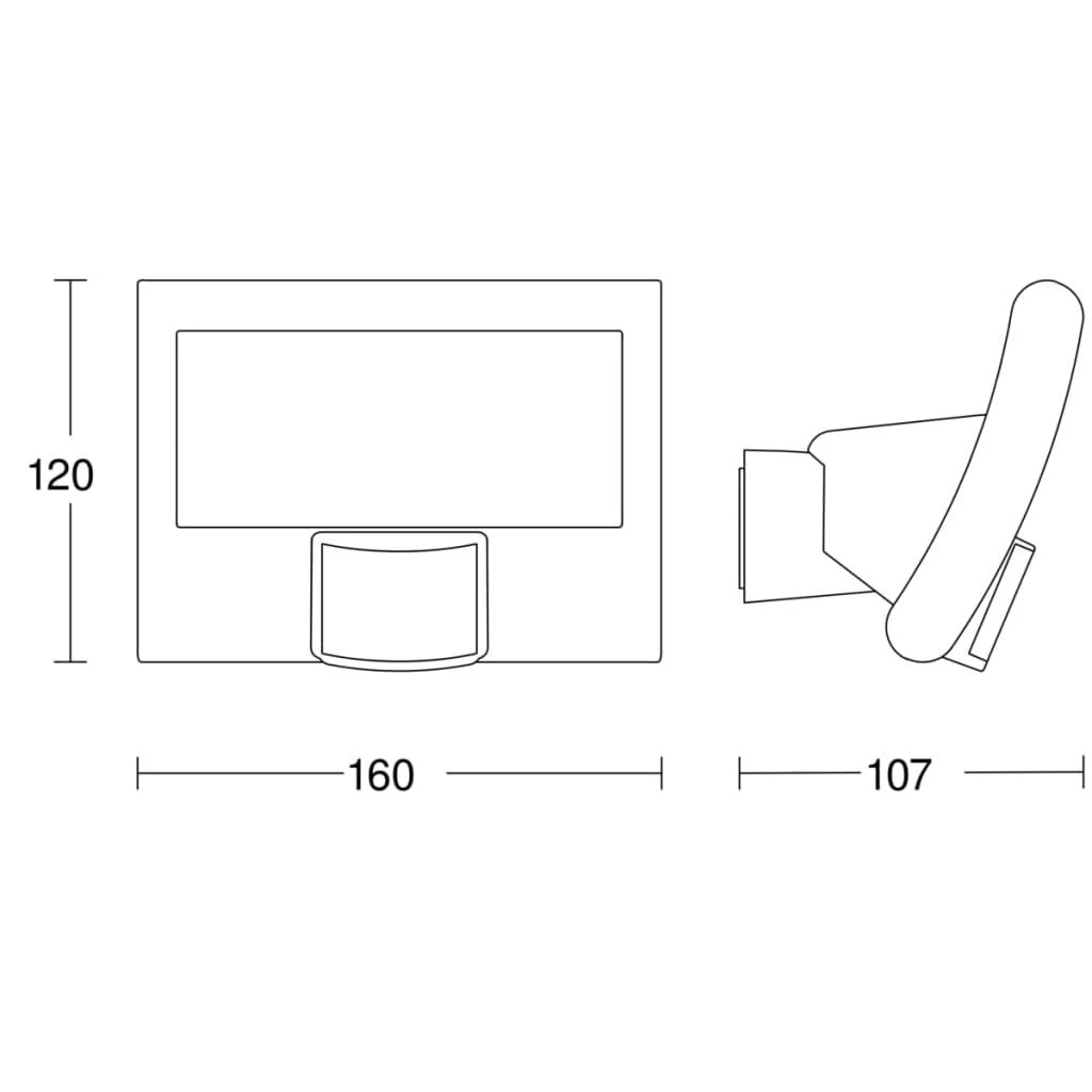 Steinel Sensorinis XLed curved prožektorius, baltas