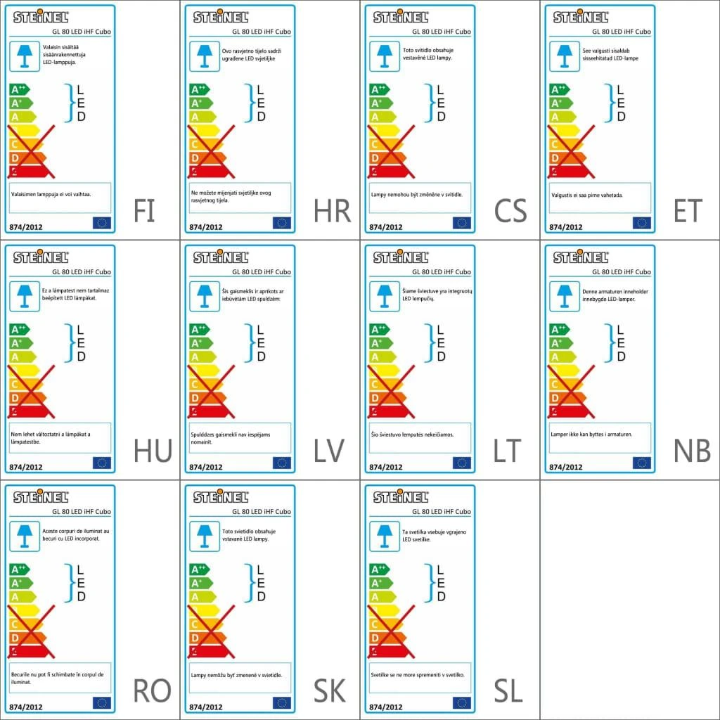 Steinel Jutiklinis šviestuvas GL 80 LED IHF CUBO, antr. sp., 055479
