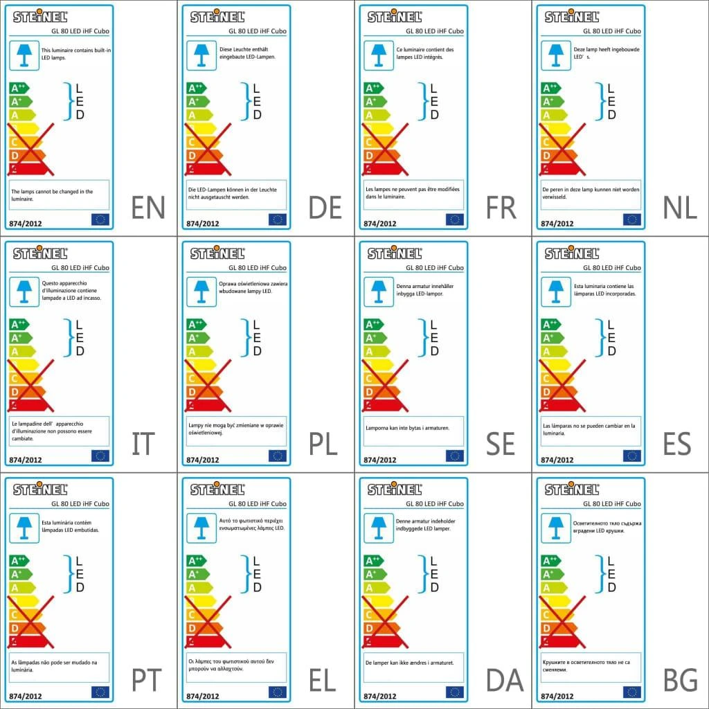 Steinel Jutiklinis šviestuvas GL 80 LED IHF CUBO, antr. sp., 055479