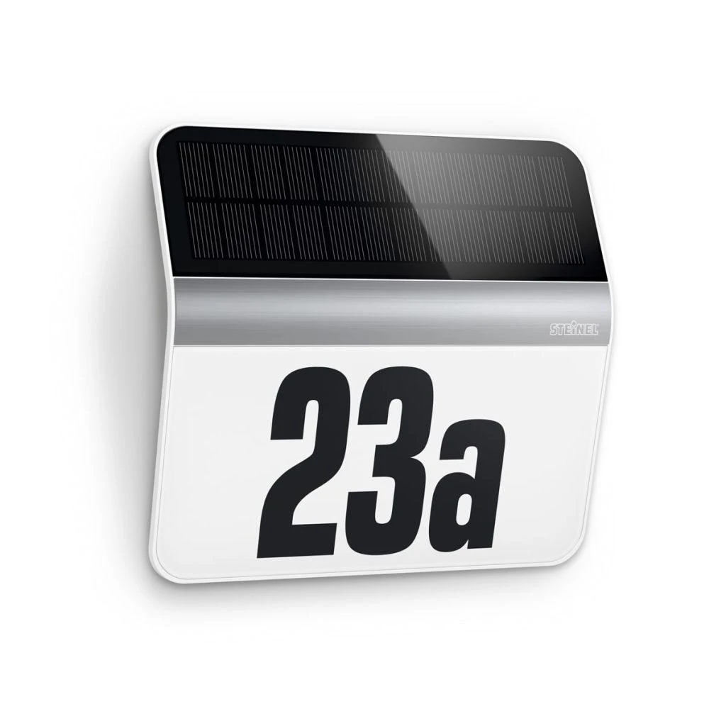 STEINEL XSolar LH-N LED žibintas - namo numeris (su fotorele ir saulės baterija, plieno sp.)