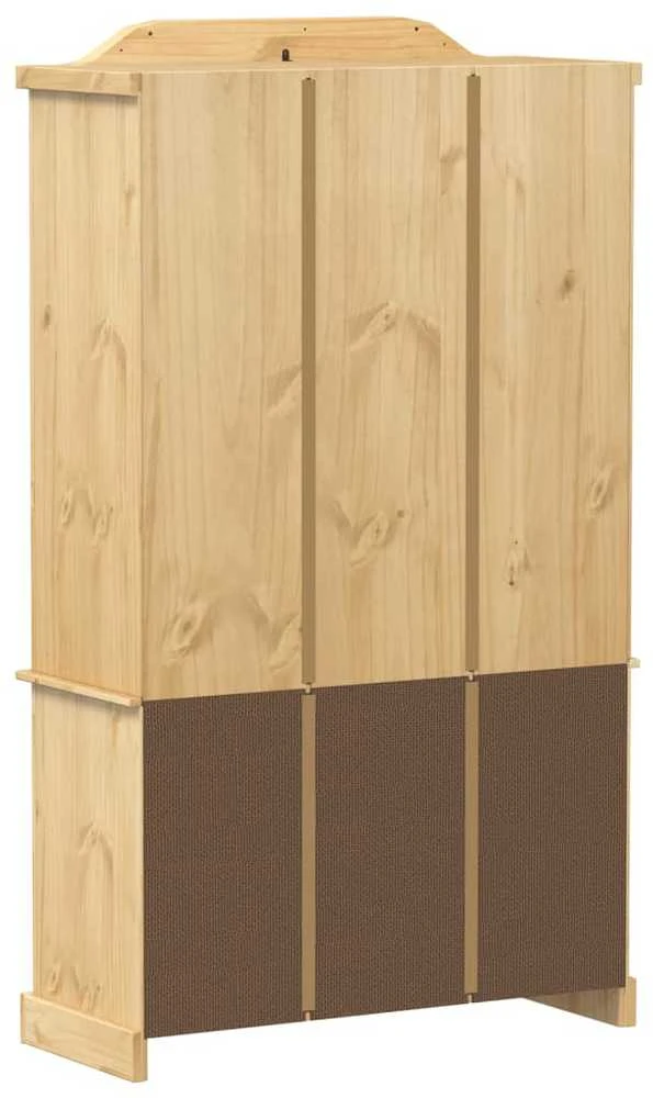 Stiklinė eksponavimo spintelė Corona, 103,5x42x180cm, pušis
