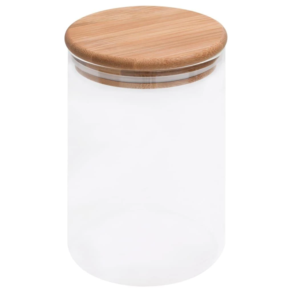 Stikliniai indai su kamštiniais dangteliais, 4vnt., 800ml
