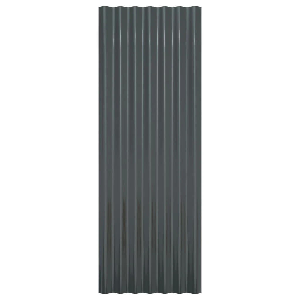 Stogo plokštės, 12vnt., antracito, 100x36cm, plienas