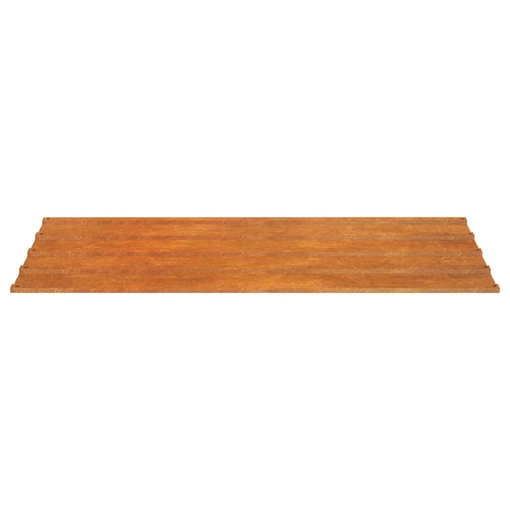 Stogo plokštės, 12vnt., rūdžių spalvos, 80x44cm, Corten plienas