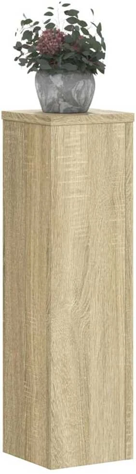 Stovai augalams, 2vnt., ąžuolo, 17x17x60cm, apdirbta mediena