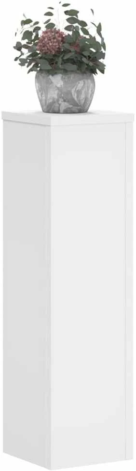 Stovai augalams, 2vnt., balti, 17x17x60cm, apdirbta mediena