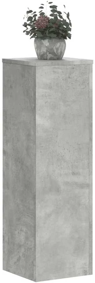 Stovai augalams, 2vnt., betono, 25x25x80cm, apdirbta mediena