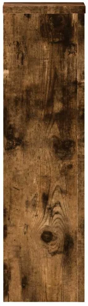 Stovai augalams, 2vnt., dūminiai, 17x17x60cm, apdirbta mediena