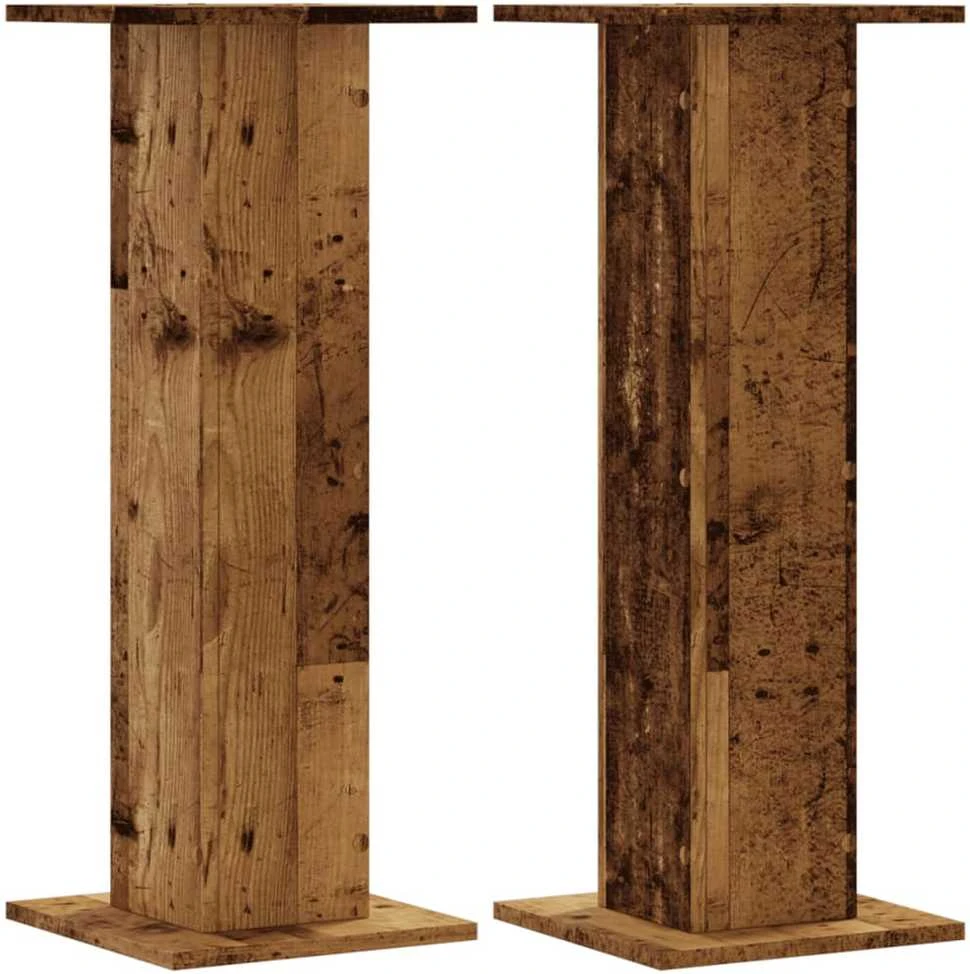 Stovai augalams, 2vnt., sendintos medienos, 30x30x80cm, mediena