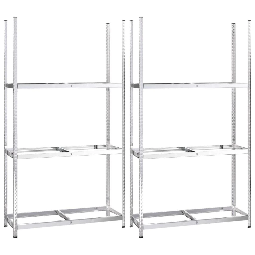 Stovai padangoms, 2vnt., sidabriniai, 110x40x200cm, plienas