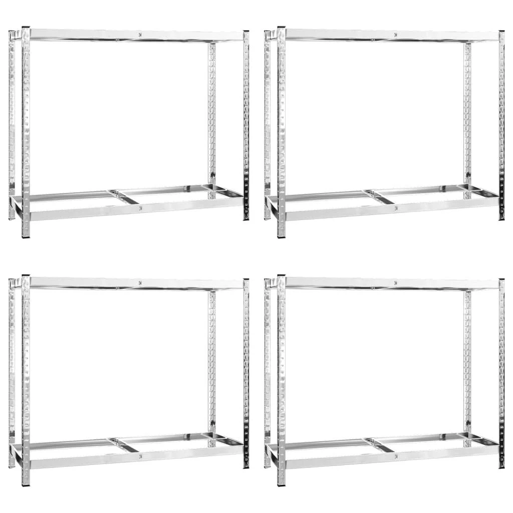 Stovai padangoms, 4vnt., sidabriniai, 110x40x110cm, plienas