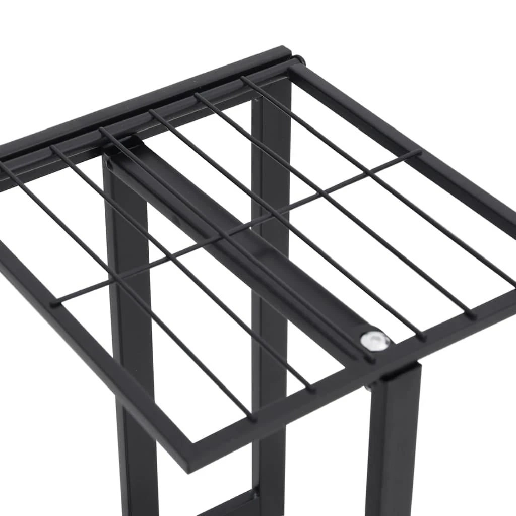 Stovas augalams, 5 lentynos, juodas, 43x22x98cm, metalas
