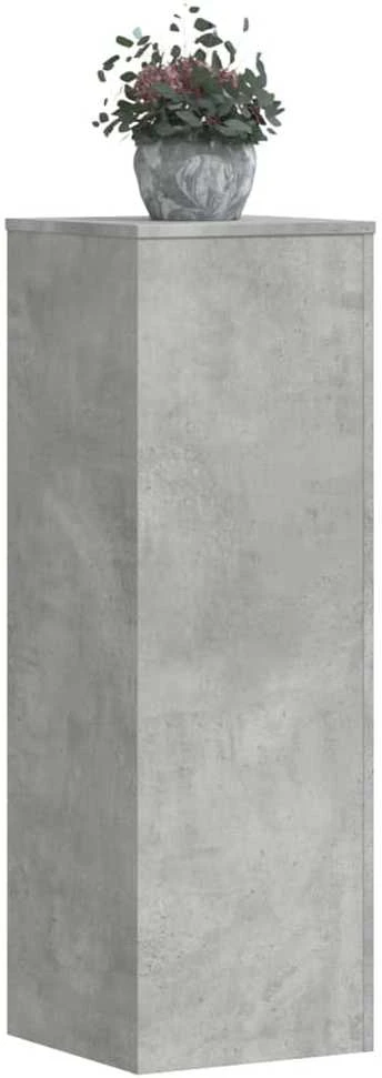 Stovas augalams, betono pilkas, 33x33x100cm, apdirbta mediena