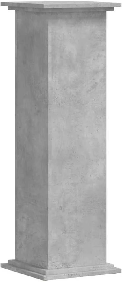 Stovas augalams, betono pilkas, 33x33x100cm, apdirbta mediena